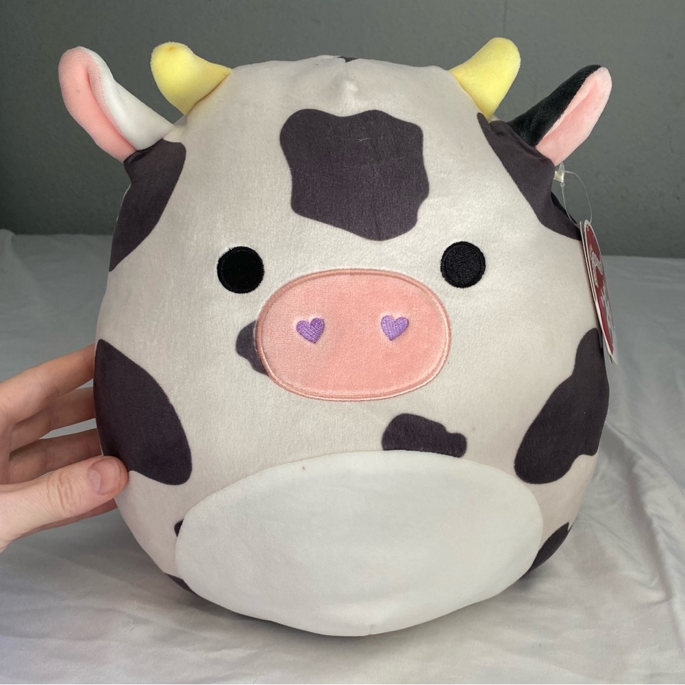 Colin the Cow 12” Squishmallow Stuffed Animal Plush - White with Black Spots